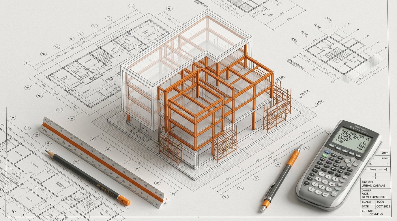 Architectural Blueprint Structural Model